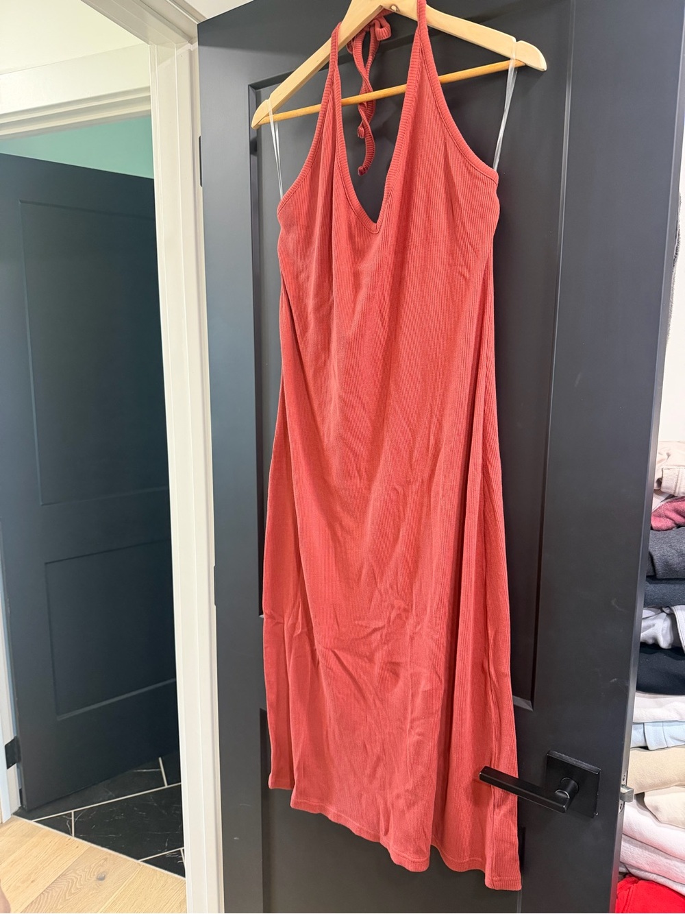 GAP Rust Halter Maxi Dress